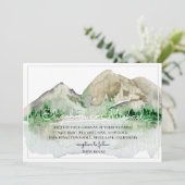 Invitations de mariage de Mountain Lake Aquarelle (Debout devant)