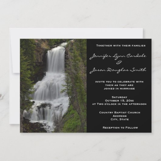 Invitations de mariage de nature de cascade de (Devant)