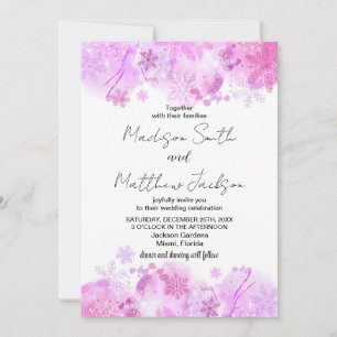 Invitations De Mariage De Neige Rose