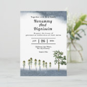 Invitations de mariage de Noël Conception de l'arb (Debout devant)