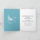 Invitations de mariage de paire de cygne blanc (Intérieur)