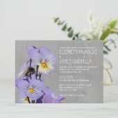 Invitations de mariage de Pansies (Debout devant)
