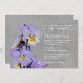 Invitations de mariage de Pansies (Devant / Derrière)