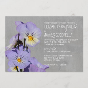 Invitations de mariage de Pansies