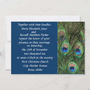 Invitations de mariage de paon