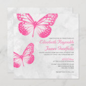Invitations de mariage de papillon (Devant / Derrière)