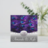 Invitations de mariage de paquebot pourpre (Debout devant)