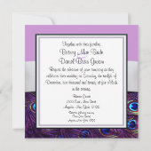 Invitations de mariage de paquebot pourpre (Dos)