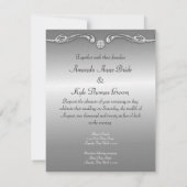 Invitations de mariage de paquebot pourpre 4,25 po (Dos)