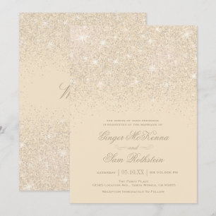 Invitations de mariage de parties scintillantes de