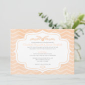 Invitations de mariage de Peach Chevron (Debout devant)