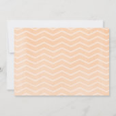 Invitations de mariage de Peach Chevron (Dos)