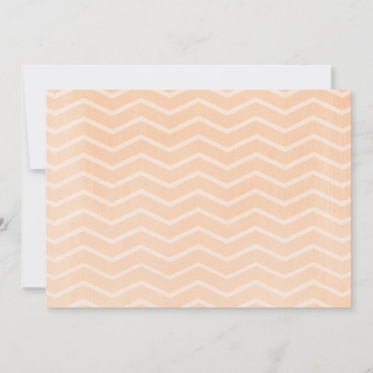 Invitations de mariage de Peach Chevron (Dos)