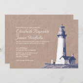 Invitations de mariage de phare (Devant / Derrière)