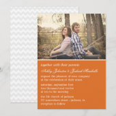 Invitations de mariage de photos élégantes d'Orang (Devant / Derrière)