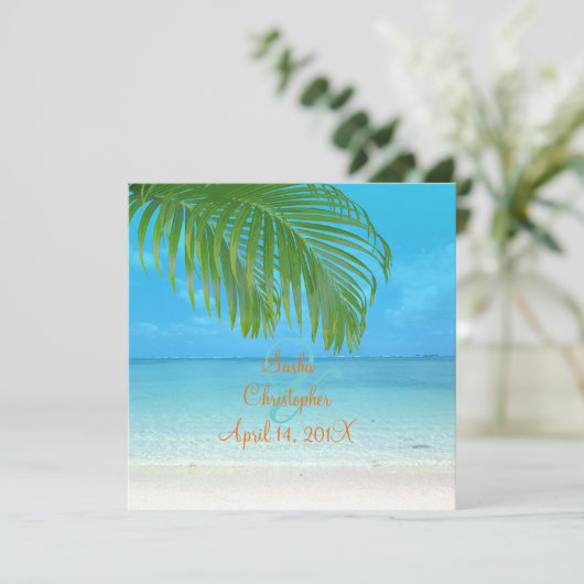 Invitations de mariage de PixDezines Beach (Debout devant)