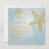 Invitations de mariage de plage (Dos)