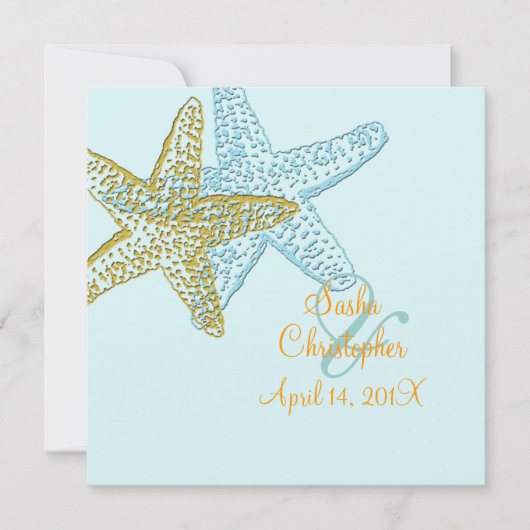 Invitations de mariage de plage (Devant)