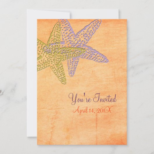 Invitations de mariage de plage (Devant)