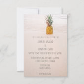 Invitations de mariage de plage d'ananas (Devant)