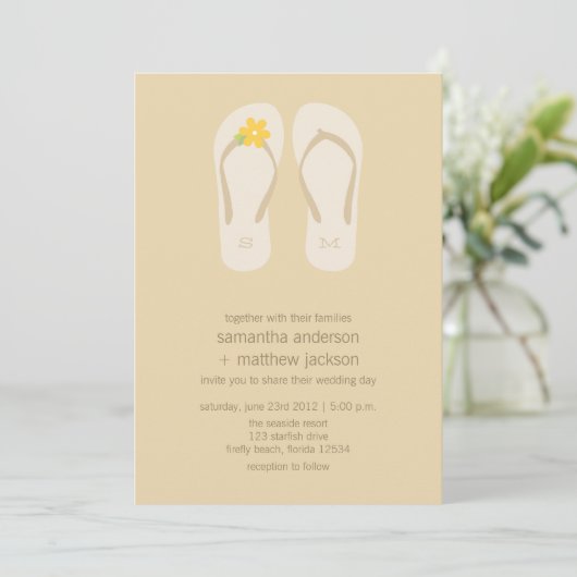 Invitations de mariage de plage de bascule (Debout devant)