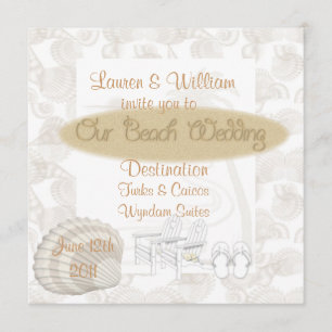 Invitations de mariage de plage Destinations modèl