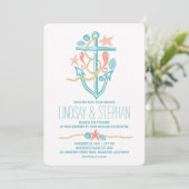 Invitations de mariage de plage nautique (Debout devant)