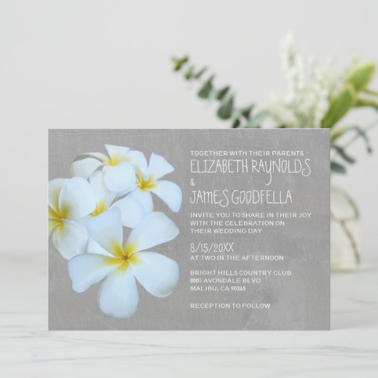 Invitations de mariage de Plumeria (Debout devant)
