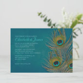 Invitations de mariage de plumes de paon (Debout devant)