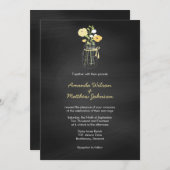 Invitations de mariage de pot de maçon de tableau (Devant / Derrière)