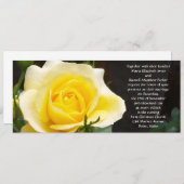 Invitations de mariage de rose jaune vif (Devant / Derrière)