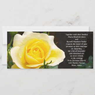 Invitations de mariage de rose jaune vif