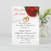 invitations de mariage de rose rouge (Debout devant)