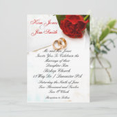 invitations de mariage de rose rouge (Debout devant)