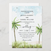 invitations de mariage de Sea Island zazzle (Devant / Derrière)