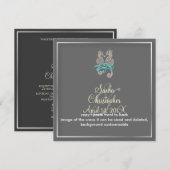 Invitations de mariage de Seahorse (Devant / Derrière)