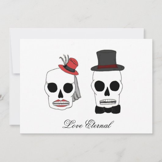 Invitations de mariage de Skully 2, amour éternel (Devant)