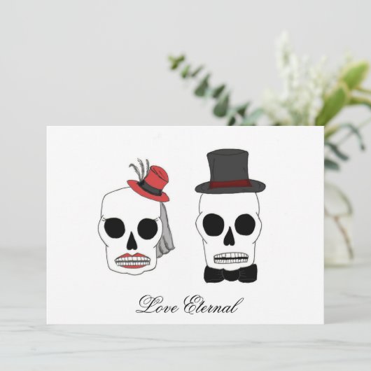 Invitations de mariage de Skully 2, amour éternel (Debout devant)