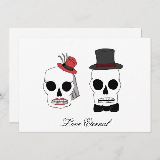 Invitations de mariage de Skully 2, amour éternel (Devant / Derrière)
