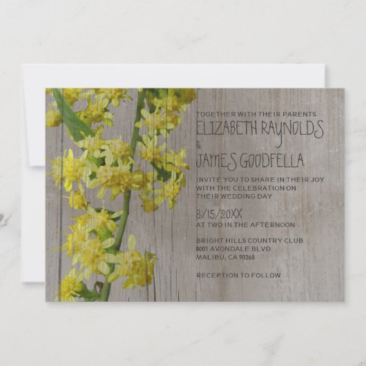 Invitations de mariage de Solidago (Devant)