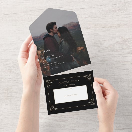 Invitations de mariage de Stardust Photo (Déchirure)