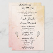 Invitations de Mariage de tennis (Devant / Derrière)