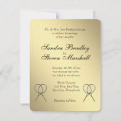 Invitations de mariage de tennis (Devant)