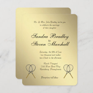 Invitations de mariage de tennis