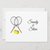 Invitations de Mariage de tennis blanc (Dos)