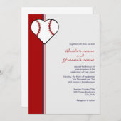 Invitations de mariage de thème de base-ball (Devant / Derrière)