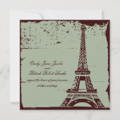Invitations de mariage de Tour Eiffel (Devant)