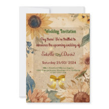 Invitations de mariage de tournesol
