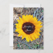 Invitations de mariage de tournesol de Camo rustiq (Devant)