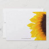 Invitations de mariage de tournesol jaune (Dos)